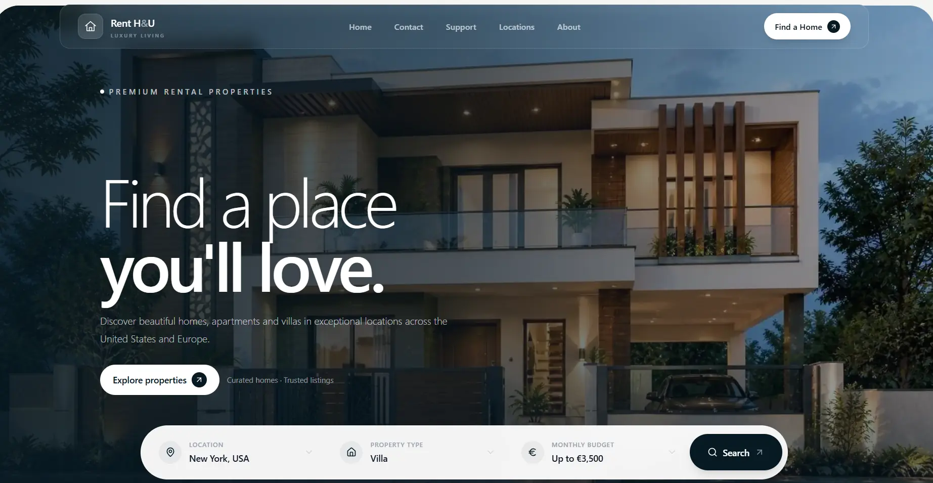 Rent H&U project preview