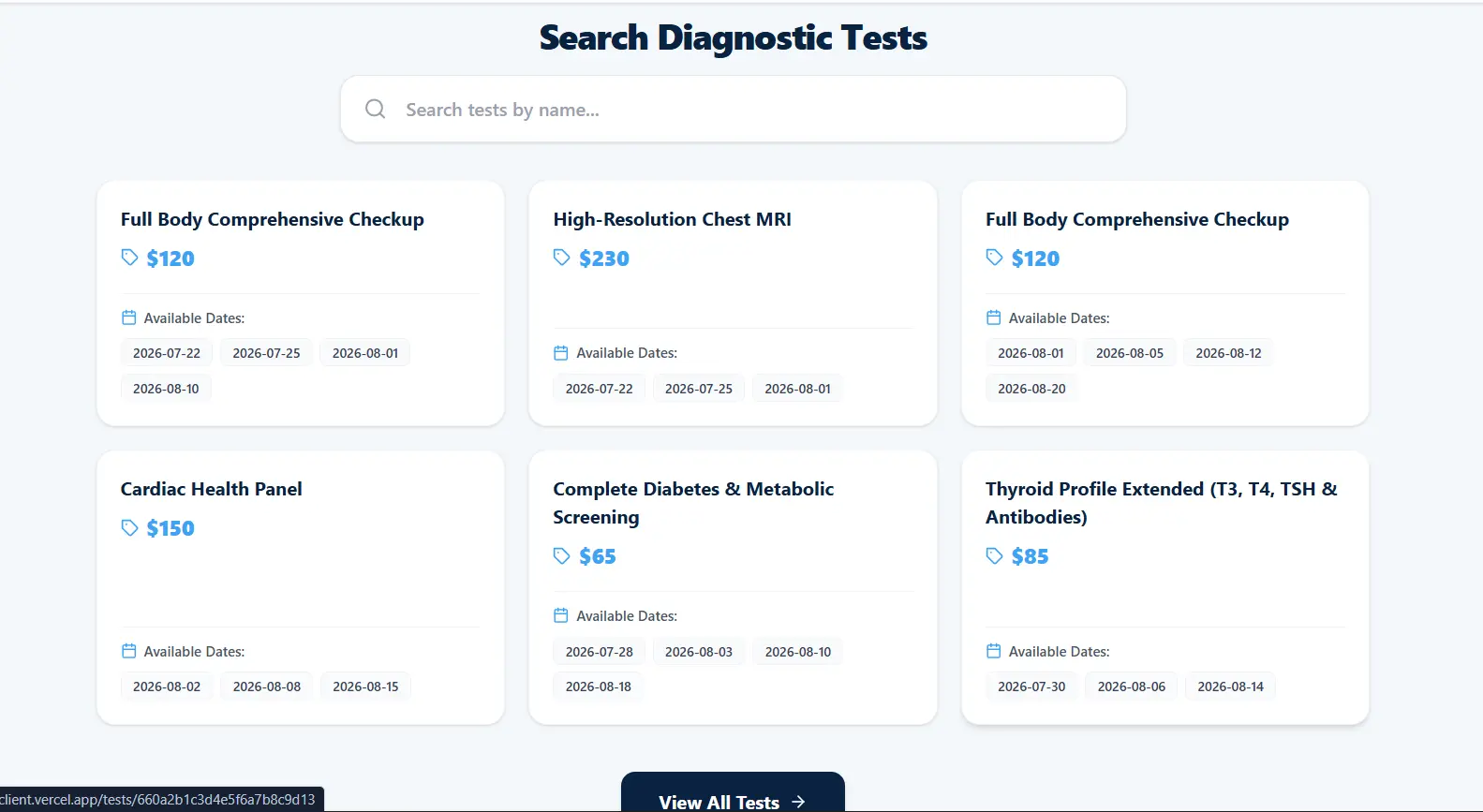 Helix Diagnostic MongoDB connection